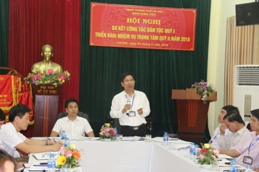 Trưởng ban Dân tộc Nguyễn Tất Vinh phát biểu chỉ đạo tại Hội nghị